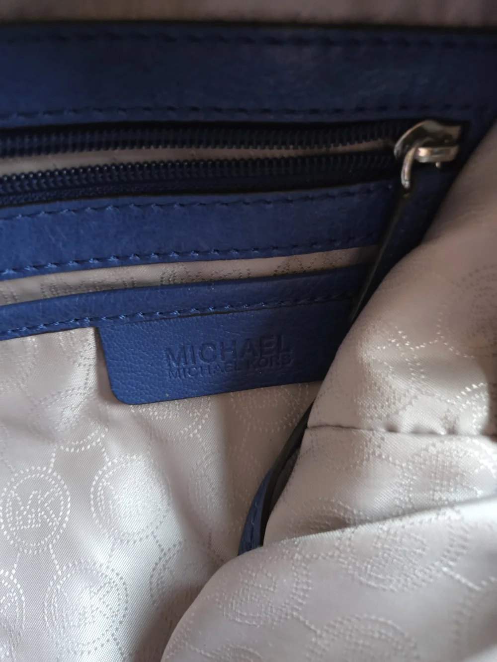 Michael Kors Blue Bedford Belted Medium Satchel